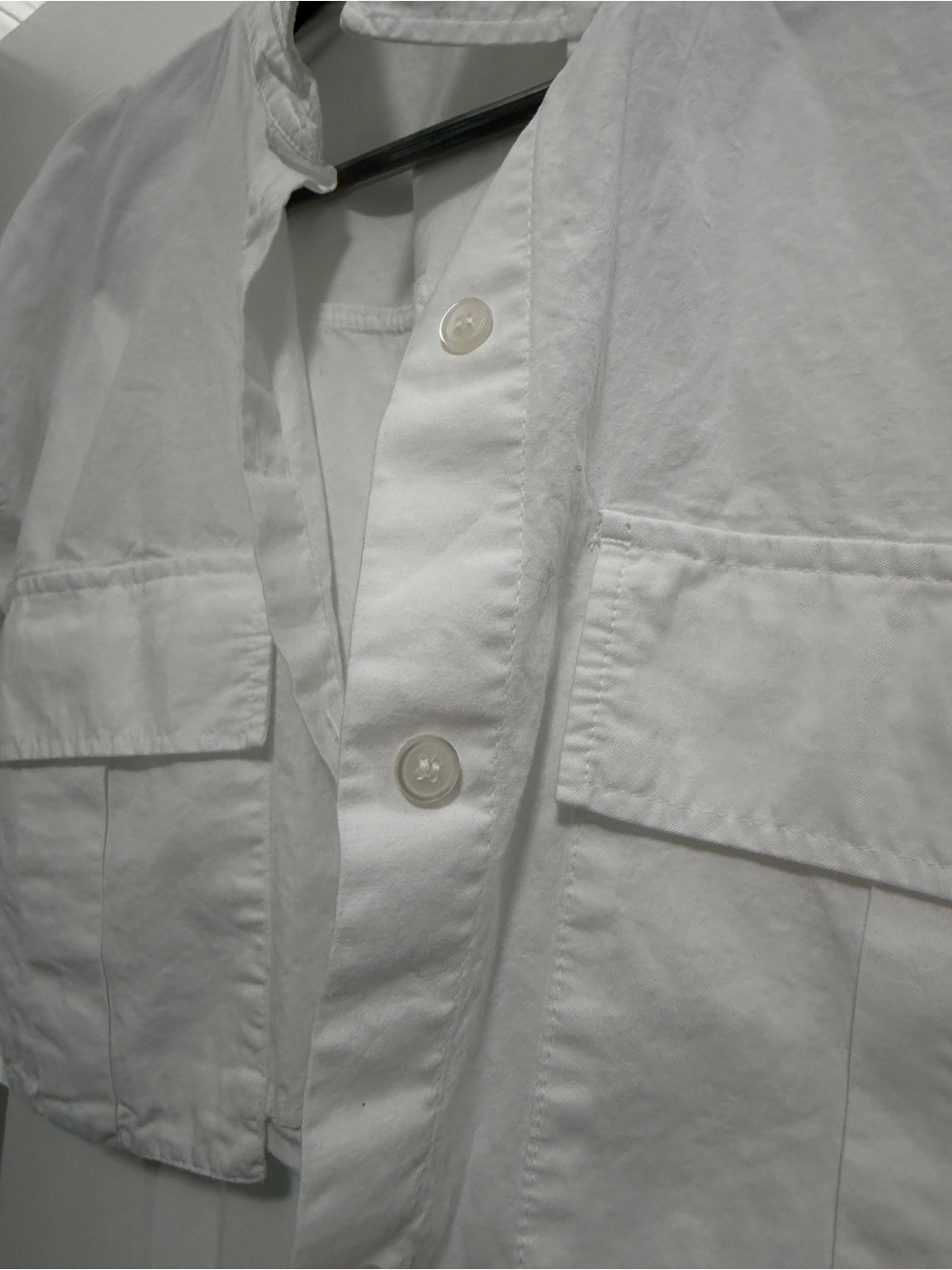 Zara White Button-Front Jacket - Picture 3 of 4